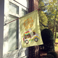 Here comes the ice cream truck Flag Canvas House Size SB3107CHF