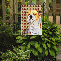 Bulldog English Fall Leaves Portrait Flag Garden Size