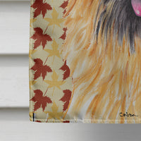 Cairn Terrier Fall Leaves Portrait Flag Canvas House Size