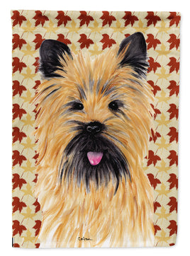Cairn Terrier Fall Leaves Portrait Flag Garden Size