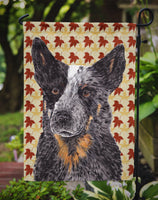 Australian Cattle Dog Fall Leaves Portrait Flag Garden Size