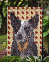 Australian Cattle Dog Fall Leaves Portrait Flag Garden Size