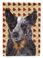 Australian Cattle Dog Fall Leaves Portrait Flag Garden Size