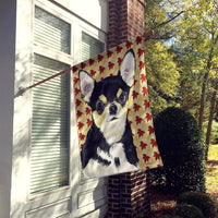 Chihuahua Fall Leaves Portrait Flag Canvas House Size