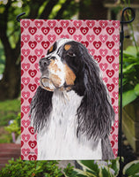 Springer Spaniel Hearts Love Valentine's Day Flag Garden Size