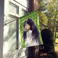 Springer Spaniel St. Patrick's Day Shamrock Portrait Flag Canvas House Size
