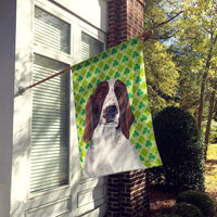 Welsh Springer Spaniel St. Patrick's Day Shamrock Flag Canvas House Size