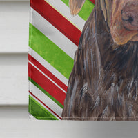 German Shorthaired Pointer Candy Cane Holiday Christmas Flag Canvas House Size