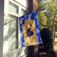 Cairn Terrier Winter Snowflakes Holiday Flag Canvas House Size