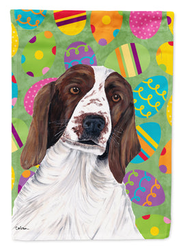 Welsh Springer Spaniel Easter Eggtravaganza Flag Garden Size