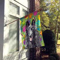 Belgian Sheepdog Easter Eggtravaganza Flag Canvas House Size