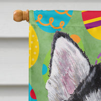 Alaskan Malamute Easter Eggtravaganza Flag Canvas House Size SC9489CHF