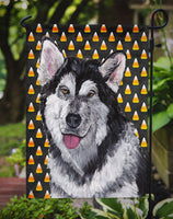 Alaskan Malamute Candy Corn Halloween Flag Garden Size SC9496GF