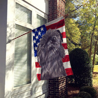 Brussels Griffon USA American Flag Flag Canvas House Size