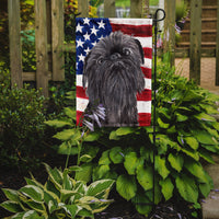 Brussels Griffon USA American Flag Flag Garden Size