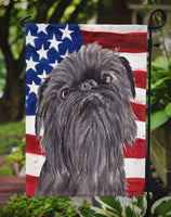 Brussels Griffon USA American Flag Flag Garden Size