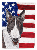 Bull Terrier USA American Flag Flag Canvas House Size