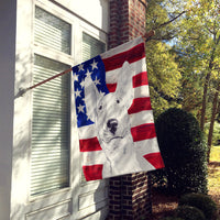 Bull Terrier USA American Flag Flag Canvas House Size