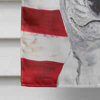 Bull Terrier USA American Flag Flag Canvas House Size