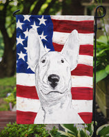 Bull Terrier USA American Flag Flag Garden Size
