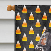 Coonhound Halloween Candy Corn Flag Canvas House Size