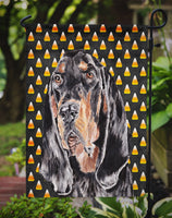 Coonhound Halloween Candy Corn Flag Garden Size