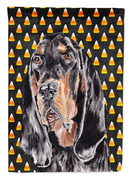 Coonhound Halloween Candy Corn Flag Garden Size