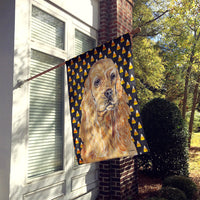 Cocker Spaniel Halloween Candy Corn Flag Canvas House Size