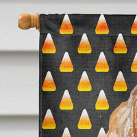 Cocker Spaniel Halloween Candy Corn Flag Canvas House Size