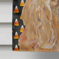 Cocker Spaniel Halloween Candy Corn Flag Canvas House Size