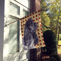 Cocker Spaniel Fall Leaves Flag Canvas House Size