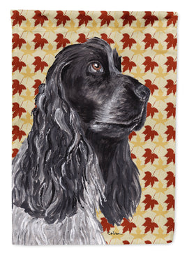 Cocker Spaniel Fall Leaves Flag Canvas House Size