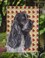 Cocker Spaniel Fall Leaves Flag Garden Size