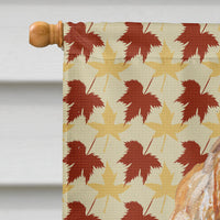 Cocker Spaniel Fall Leaves Flag Canvas House Size