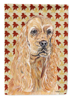 Cocker Spaniel Fall Leaves Flag Canvas House Size