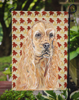 Cocker Spaniel Fall Leaves Flag Garden Size