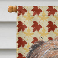 Brussels Griffon Fall Leaves Flag Canvas House Size