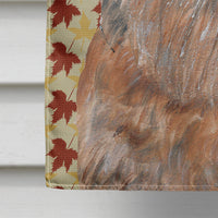 Brussels Griffon Fall Leaves Flag Canvas House Size