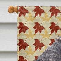 Brussels Griffon Fall Leaves Flag Canvas House Size
