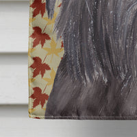Brussels Griffon Fall Leaves Flag Canvas House Size