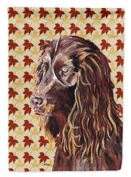 Boykin Spaniel Fall Leaves Flag Garden Size