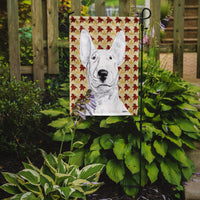 Bull Terrier Fall Leaves Flag Garden Size