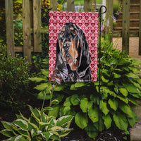 Coonhound Valentine's Love Flag Garden Size