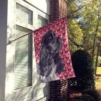 Cocker Spaniel Valentine's Love Flag Canvas House Size