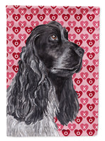 Cocker Spaniel Valentine's Love Flag Canvas House Size