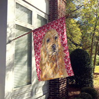 Cocker Spaniel Valentine's Love Flag Canvas House Size