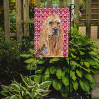 Cocker Spaniel Valentine's Love Flag Garden Size