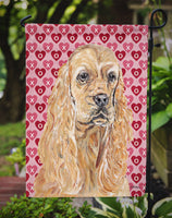 Cocker Spaniel Valentine's Love Flag Garden Size
