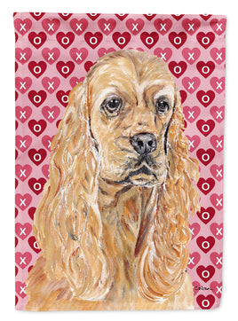 Cocker Spaniel Valentine's Love Flag Garden Size