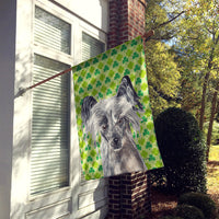 Chinese Crested St Patrick's Irish Flag Canvas House Size